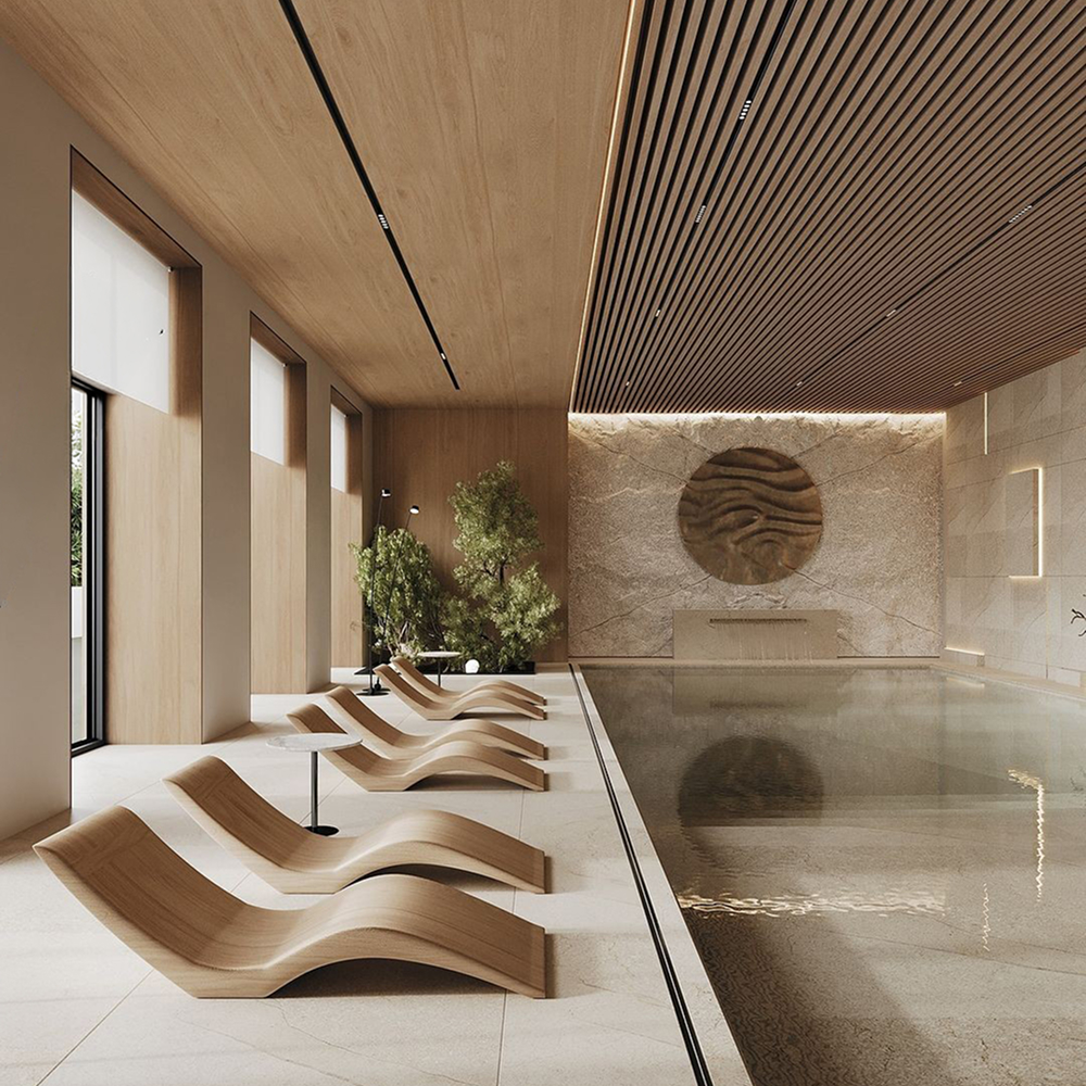 Rustgevende wellnessomgeving waar geurbeleving een oase van ontspanning, comfort en luxe creëert.