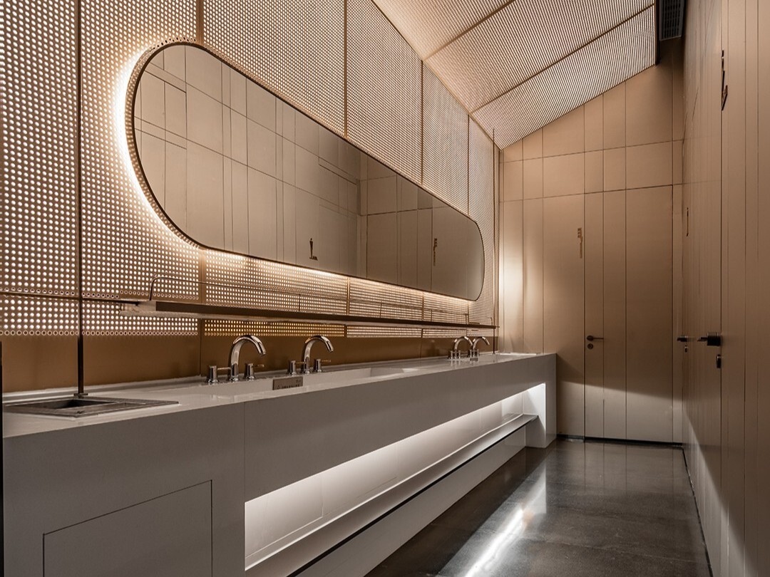Fresh public restroom with scent experience