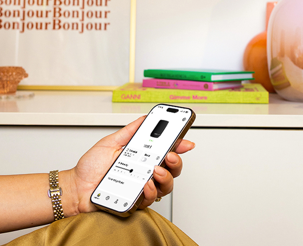 App-bediening van geurbeleving vanuit een andere hoek in leisureomgeving